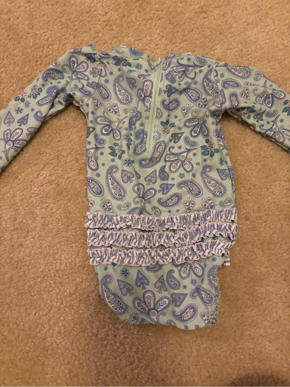 Ruffle Butts Paisley Ruffle One-Piece Swimsuit - 2T